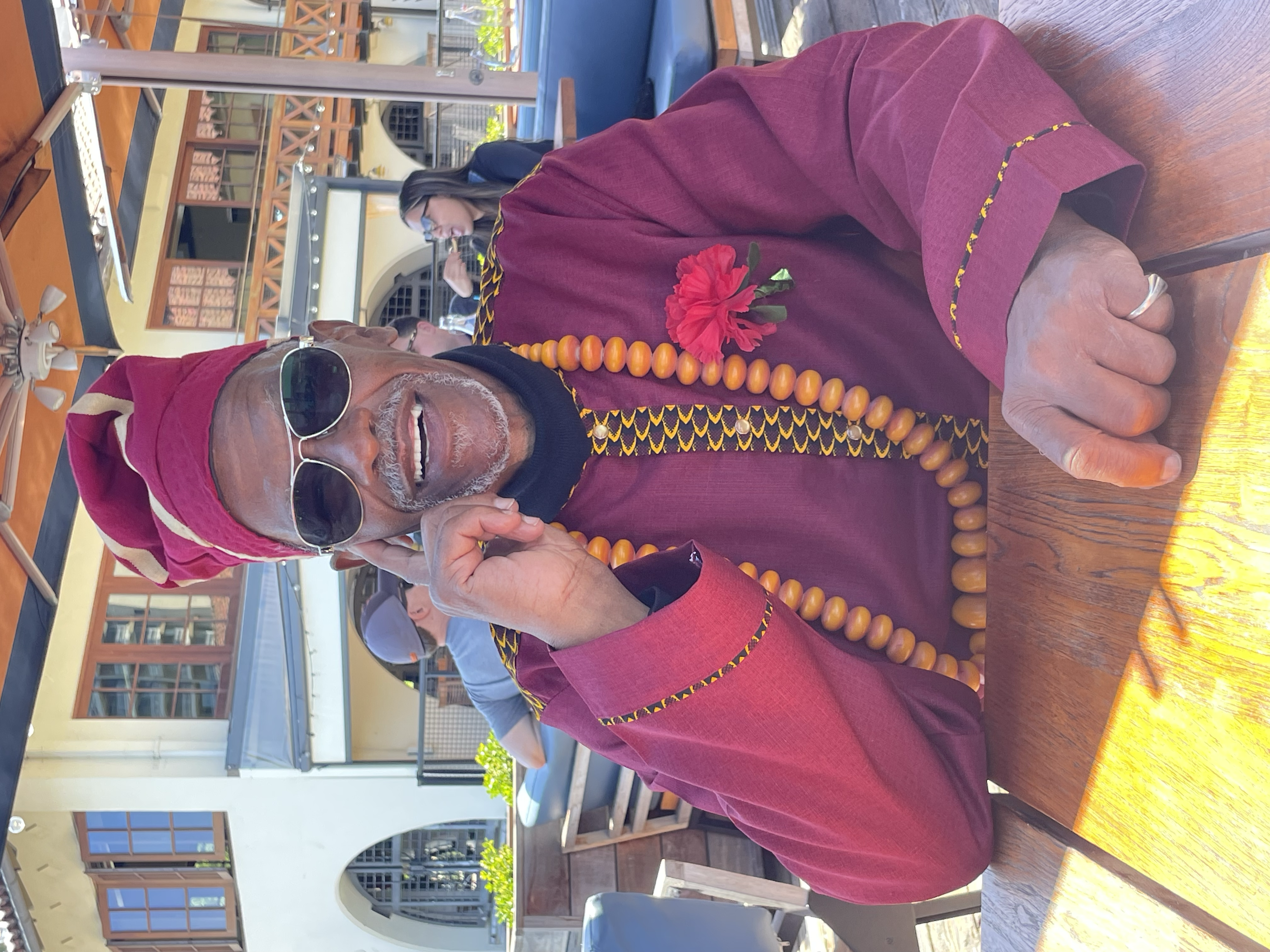 Watani Stiner in traditional African attire